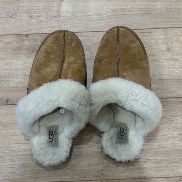 UGG Shoes - Ugg Women's Sheepskin Slipper Size 10 Chestnut